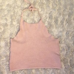Brandy pink knit halter top